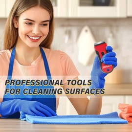 DIYSELF 2 Pack Razor Blade Scraper, Extra 10 PCS Mental Razor Blades Refills, High-Efficiency Razor Scraper, Razor Blade Scraper Tool for Cleaning, Durable Glass Scraper for Cooktop, Kitchen, Oven