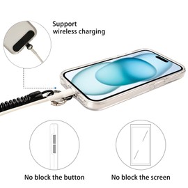 MOLOSLEEVE 1-Pack Phone Lanyard - Includes 1 Phone Tether & Wrist Strap, Compatible with Smartphones (Black)