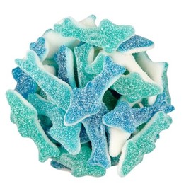Bayside Candy Sour Sharks – Blue Gummy Shark Shapes Coated in Sour Sugar (13.2LB)
