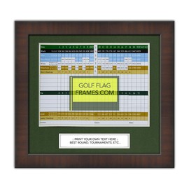 11x10 Brown Golf Scorecard Frame, Mouldling brn-001, Green Mat (holds approx. 6"x8" card; card not included)
