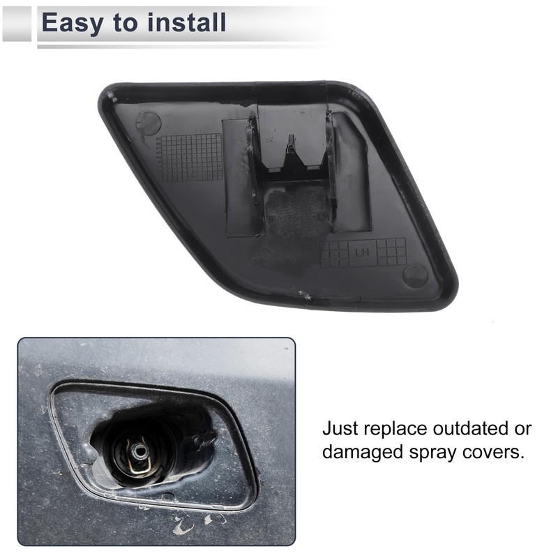RATCHROLL Front Left Side Bumper Headlight Washer Nozzle Cover Cap