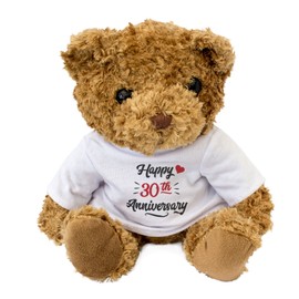 NEW - Happy 30th Anniversary - Teddy Bear - Cute Soft Cuddly - Gift Present 30 Years