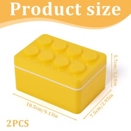 LQIOACU Pack of 2 Soap Box Travel Soap Box Travel Soap Dish with Lid Soap Box Travel Waterproof Building Block Soap Box, multicoloured