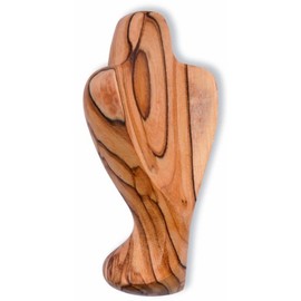 Christliche Geschenkideen Worry Stone Angel Olive Wood from Israel, 9 cm