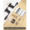 Mengico 5 Pack Passage Door Lever No Lock, Oil Rubbed