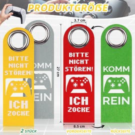Giftota Bitte Nicht Stören Sign, with Saying Ich ZOCKE oder KOMM REIN, Funny Novelty Gifts, Christmas, Birthday, Party (Pack of 2)