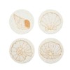 Beachcombers Beaded Shell Coasters Set of 4, S/4 White and