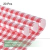 MECCANIXITY Flower Wrapping Paper Waterproof Floral Wrap Plaid Cherry Red
