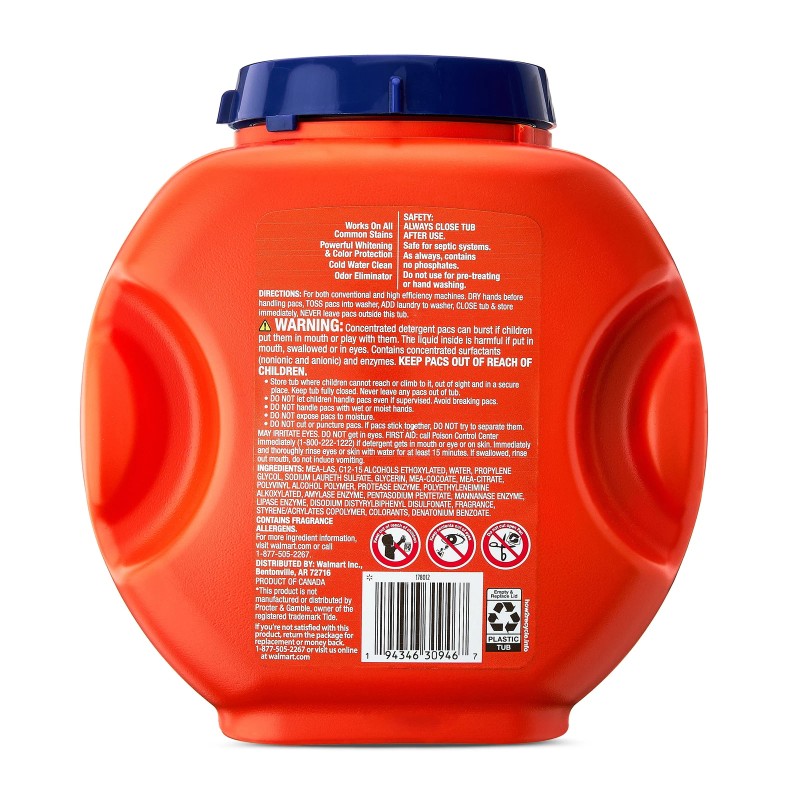 Great Value Premium Clean Laundry Pacs, Original Scent, 76 Count