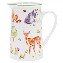 The Leonardo Collection LP94485 Woodland Wildlife Milk/Cream Jug, Fine China, 13x9x14cm, Boxed