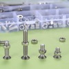 M5 Screws and Nuts Set, 200 Pieces Rounded Head Screws,