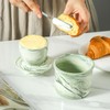 Howise Ceramic Butter Crock, 6 OZ Butter Keeper for Counter,