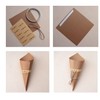 Ruwado 24 Pcs Kraft Paper Cones Confetti Cones Bouquet Small