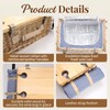 Wicker Picnic Basket Set for 4 with Detachable Table, Portable