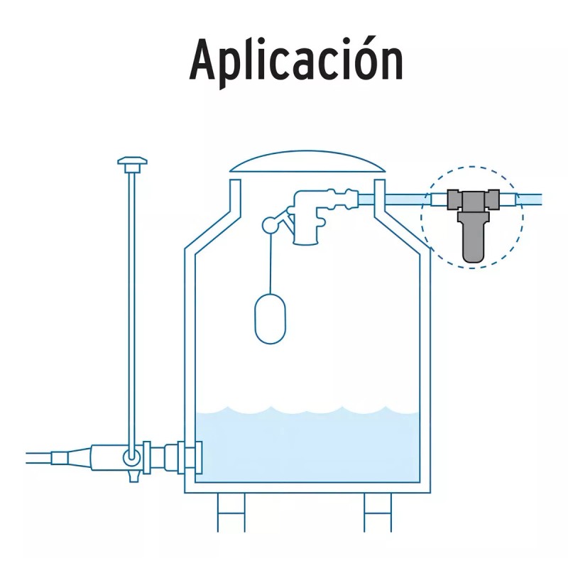 Foset Filtro De Agua Para Tinaco Foset 48073 Color Negro