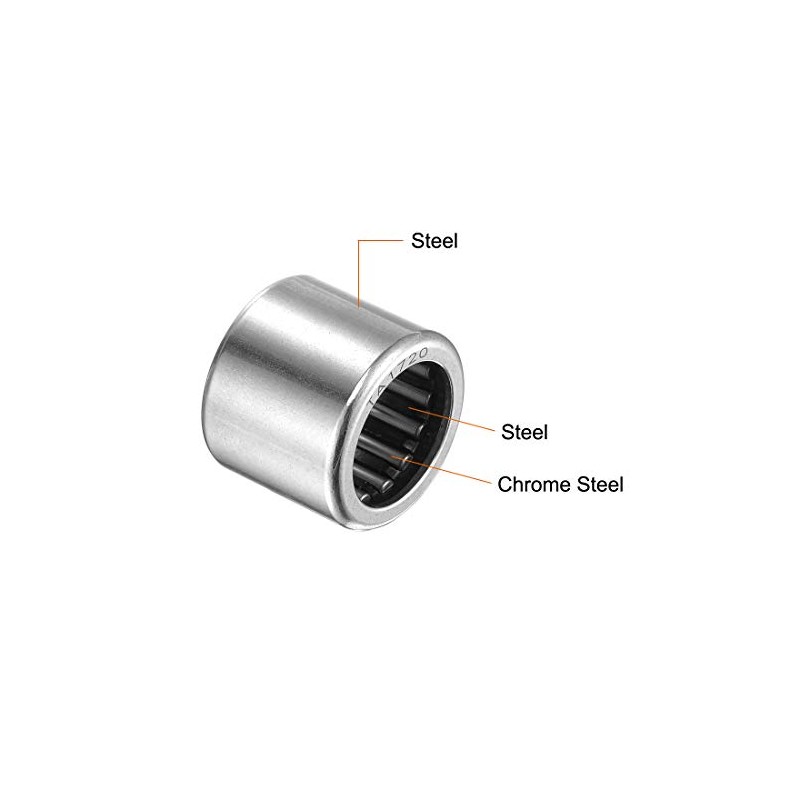 sourcing map TA1720 Needle Roller Bearings 17mm Bore 24mm OD