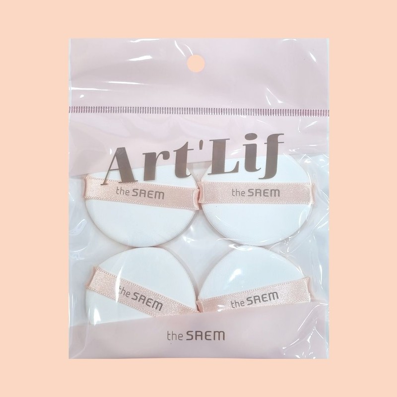 The Saem Art Leaf Water Drop Cushion Puff (4P) /