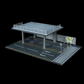 1/64 Scale Diecast Cars Storage & Organizer Display Case Garage Diorama Compatible with Hot Wheels Matchbox Model Car (Platform 01)