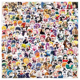 640Pcs Anime Stickers Mixed Pack, Vinyl Waterproof Anime Stickers for Water Bottles Skateboard Laptop Guitar Luggage Cars, Vinyl Decals for Adults Teens Kids