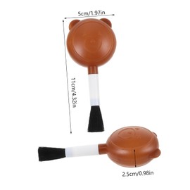 Alipis 2pcs Air Blower Brush Cleaning Kit Dust Blower for Camera Lens Electronics Flexible Squeeze Ball Pump with Soft Bristle for Precision Cleaning