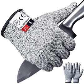 2PCS Cut Resistant Gloves Food Grade, Cut Proof Gloves for kitchen, Anti Cutting Gloves for Mandolin Slicing, Wood Carving Gloves, Small