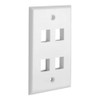 Cmple - 4 Port Keystone Wall Plate Single-Gang Wall Plate