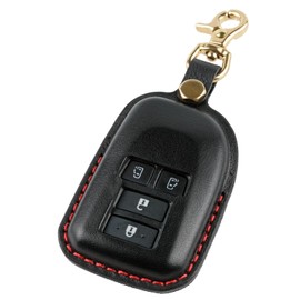 [Usable] Hiace Key Case, Key Cover, Luxury Genuine Leather, Nappa Leather, Toyota HIACE 200 Series, 4 Type, 5 Type, 6 Type, Hiace Ban, Super GL Hiace Wagon, Regius Ace 200 Series (4 Buttons, Black),