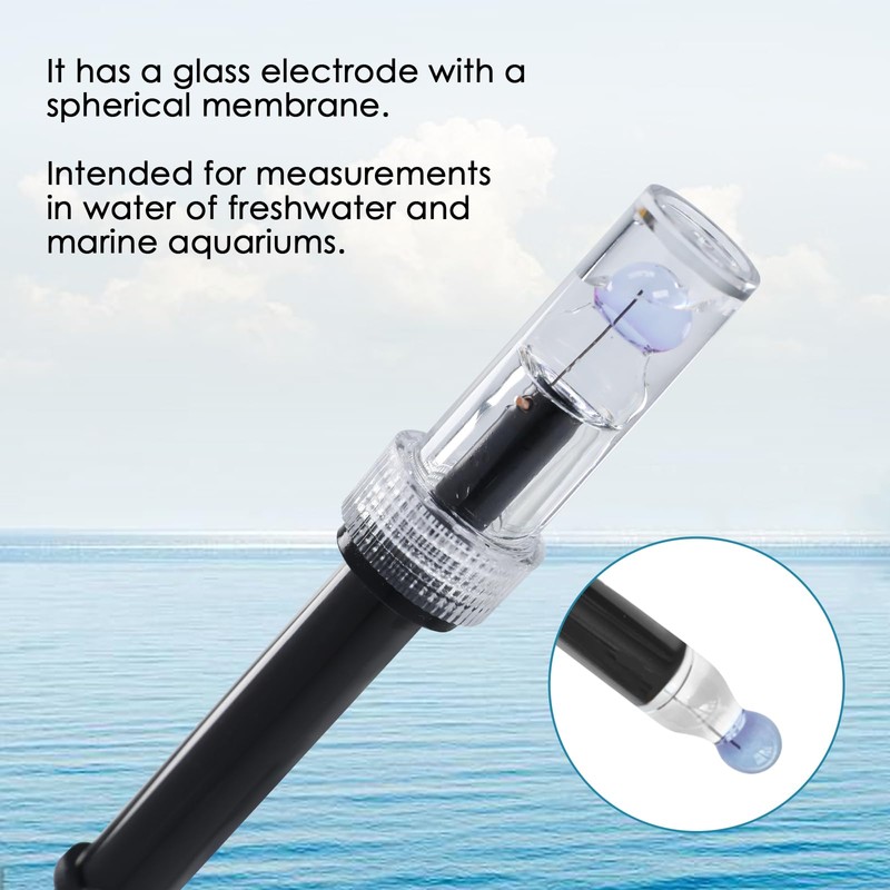 JuviPerpric pH Electrode Meter, Refillable pH Probe with BNC Connector