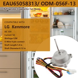 EAU65058313 ODM-056F-13 Refrigerator Evapoartor Fan Motor Compatible with LG Kenmore, Replacement Number EAU63103001 EAU65058522 EAU65058302 EAU65058304 AP7178307 PS16662420 EAP16662420