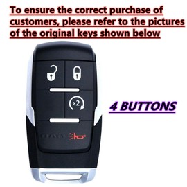 EJOAOJE Key Protective Shell for RAM Key Fob Cover with Keychain Fit for RAM 2500 3500 4500 5500 Smart Key Case Accessories (4-Button-Pink-Gold)