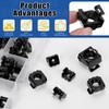 Glarks 48pcs Black Snap-in Cage Nut, M4 M5 M6 M8
