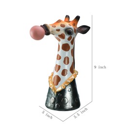Blowing Bubble Art Vase, Animal Face Vase, Modern Home Decor Vase (No Plants) - Giraffe