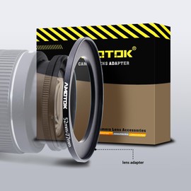 52mm Lens on 77mm Camera Filter Ring, Compatible with all 52mm Camera Lenses on 77mm UV CPL ND Filter Accessories and 77mm Lens Hood (52-77mm)