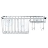iDesign Gia Polished Stainless Steel Bathroom Suction Combo Organizer Basket