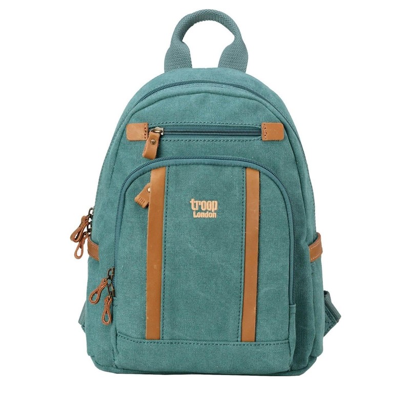 Troop London TRP0255 Classic Canvas Backpack - Small Blue Floral