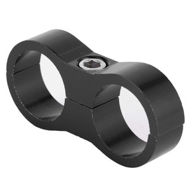 14AN Hose Separator Clamps, Aluminum Alloy Fitting Adapter for Oil and Fuel Lines Organizes Hoses, Fits 12AN Systems, Black (Black)
