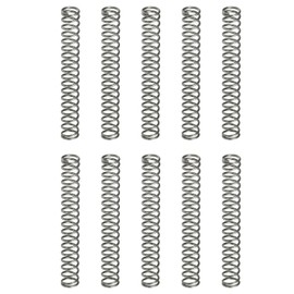 sourcing map 10Pcs Compression Spring, 4mm OD, 0.5mm Wire Size, 30mm Free Length, Spring Steel Construction Extended Mechanical Compression Springs for Shop and Home Repairs, Silver Tone