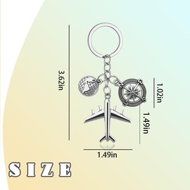 Pilot Birthday Gift for Dad Husband Flight Instructor Gift From Students Graduation Presents for Him Grandson Son Airplane Themed Gifts for Pilots Flight Attendant Gifts for Men Women Pilot Keychain