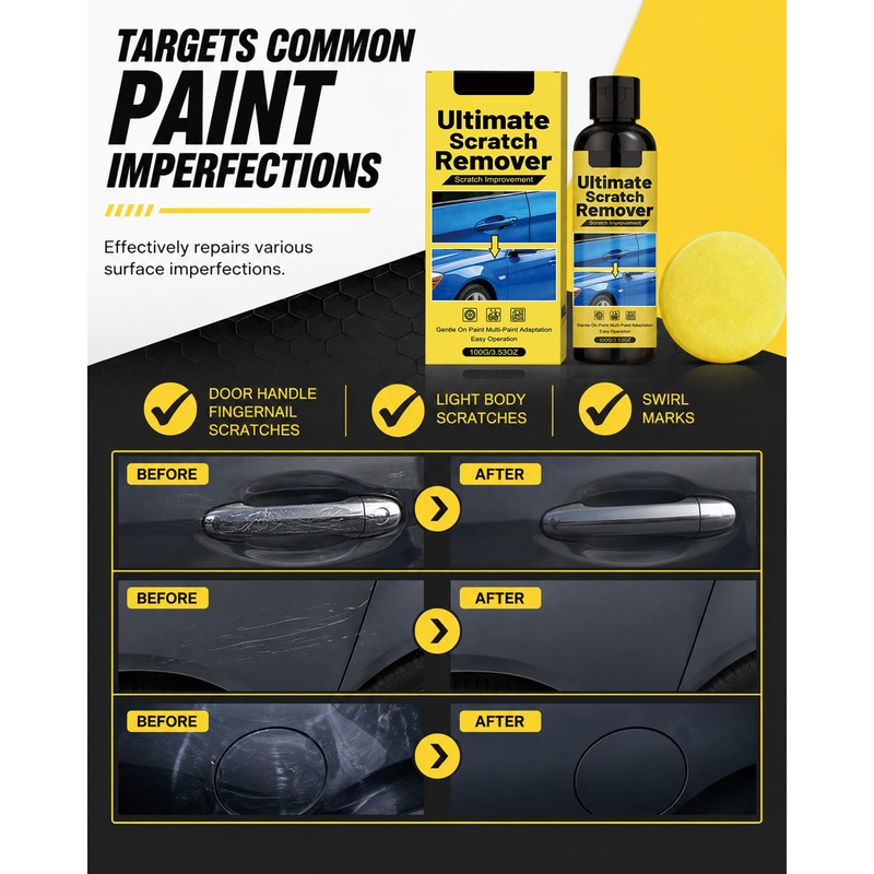 NanoPolix Scratch Remover,2026 New Scratch Remover for Vehicles,Quick Fix Removal