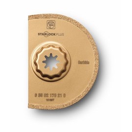 Fein Starlock Plus Carbide Segmented Saw Blade - Precise Tile Grout Removal, Plaster Cutting and Porous Concrete Work, Extra Thin Version, 3-17/32" Diameter, 3/64" Kerf - 63502170210
