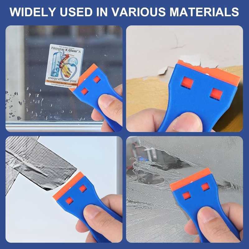 2PCS Plastic Scraper Tool Non-Scratch with 20PCS Blades – Multi-Purpose