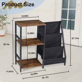 CCYRYY Record Player Stand,Record Player Stand with Vinyl Record Storage,Turntable Stand Holds, Brown End Table for Music Room,Record Cabinet for Vinyl Records Media Stereo.