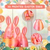 QCCX Easter Bunny Egg, 3D Printed Bunny Egg with Movable