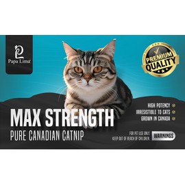 Papa Lima Premium Canadian Catnip - Strong Max Strength, Air-Dried, Leaf & Bud 30g - High Potency for Longer-Lasting Play, Resealable Pouch, Stress Relief for Cats