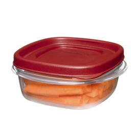 Rubbermaid Easy Find Lids Food Storage Container, 1.25 Cup, Racer Red