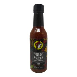 Buc-ees Gourmet Hot Sauce, Gluten Free, Non-GMO - Sweet & Spicy Ghost Pepper Flavor - 5 Ounce Bottle