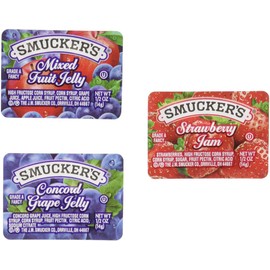 Smuckers® Jelly Jam Assortment #4 (grape, strawberry, mixed fruit) - 200 case
