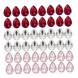 STOBOK 150pcs Teardrop Glass Rhinestones for Nail Art and DIY Crafts Pink White Red Lightweight Durable for Manicure Costume Making and Home Decor