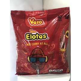 Vero Elotes Lollipop Paletas 40 pcs Mexican Candy
