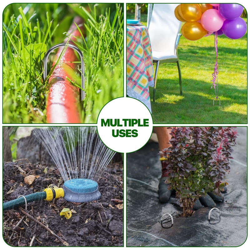 TiTifield TiTifield U Shape Garden Stakes 50 Packs 4 Inch